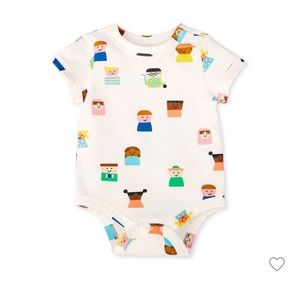 Baby Kids Print Shoulder Button Short Sleeve Bodysuit - Christian Robins…